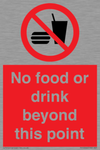 No food or drink beyond this point